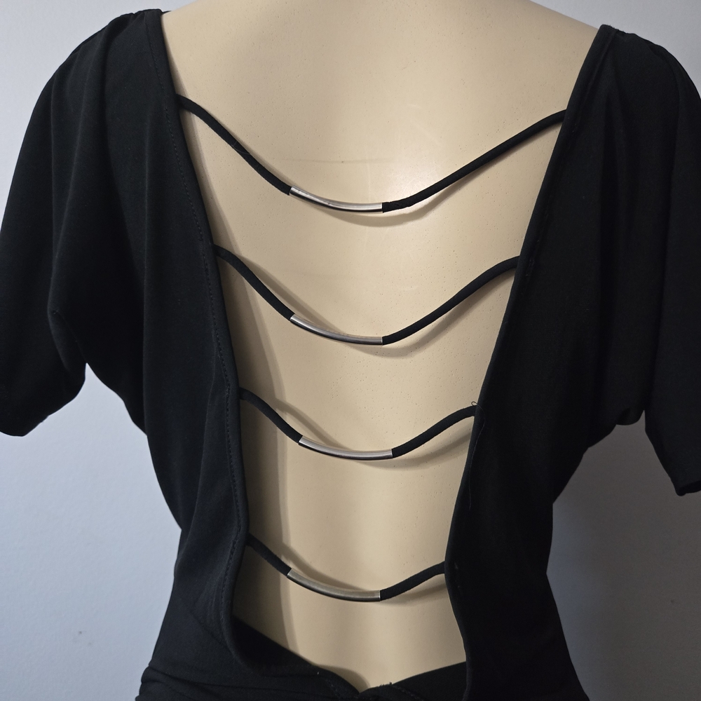 Body Central Black Backless Dress with Strappy Design - Picture 7 of 10